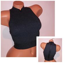 Victoria Secret Crop Top Xs Dark Gray High Neck Sweater Material Sleeveless Viscose Blend New With Tags *Bundle To Save Chavonne11 092524 Sweater Sleeveless, High Neck Sweater, Sweater Material, Victoria Secret, Neck Sweater, Dark Gray, Crop Tops Women, High Neck, Victoria's Secret