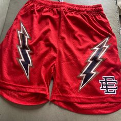 New Eric Emmanuel Shorts Shorts Fits Medium Too But Large Offers Eric Emmanuel, Eric Emanuel, Eric Emanuel Shorts Outfit Women, Eric Emmanuel Shorts, Functional Red Athletic Shorts, Cheap Orange Men's Shorts, Mens Shorts, Man Shop, Color