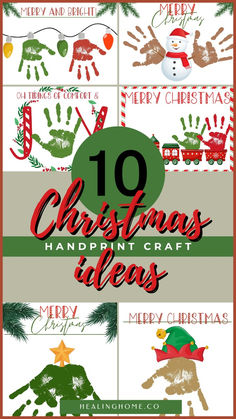 10 christmas handprint craft ideas for kids to make with their own hands and fingers