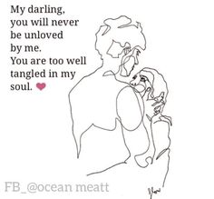 a drawing of a man holding a woman in his arms with the words, my daring you