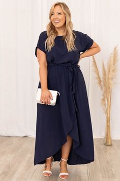 Leave 'Em Stunned Dress, Navy – Chic Soul