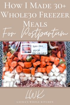 the cover of how i made 30 whole and freezer meals for vegetarians