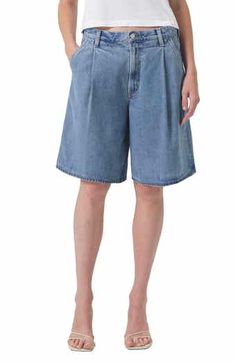 EDIKTED Oversize Low Rise Denim Bermuda Shorts | Nordstrom Spring Wardrobe Essentials, Womens Watches Luxury, Fragrance Design, Suit Separates, Spring Wardrobe, Denim Trousers, Nordstrom Store, Free Fabric, Wedding Men