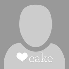 the word cake is written in white on a gray background with a person's face