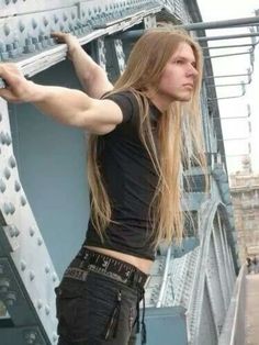 Metalhead Boy, Long Blonde Hair, Beautiful Long Hair, Pretty Men, Hair Goals