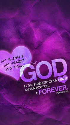 a purple background with the words god and a heart