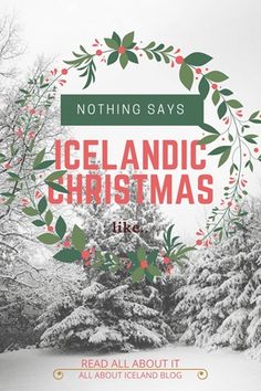 the cover of nothing says, iceland christmas is it's all about ice and snow