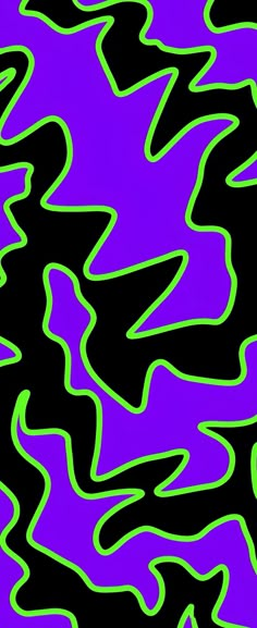 an abstract purple and green pattern with black background