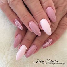 Nail Designs For Autumn, Pink Nails Almond, Her Nails, Almond Acrylic Nails, Summer Acrylic Nails, Oval Nails, Minimalist Nails, Fall Nail, Dream Nails