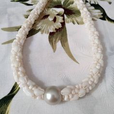 Pieces of Aloha on Instagram: “100% O'ahu, North Shore shells. Four strand spiral of momi ke'oke'o maikia'i and kamoa ke'oke'o with natural white Tahitian pearl from…” Tahitian Jewelry, Handmade Tahitian Pearl Necklace Gift, Classic White Gold Tahitian Pearl Necklace, Yellow Gold Tahitian Pearl Necklace, Hawaiian Necklace Pearl, Kukuiula Necklace Bead Local At Lihue Hawaii, Tahitian Pearls, North Shore, Pearl Necklace