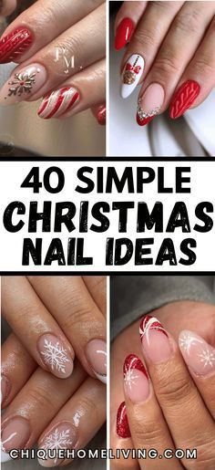 #trendynails ,#fallnails , #winternails, #beautifulnails ,#winternails ,halloweennails ,springnails ,#elegantnails christmasnails ,#trendingnails ,#nailideas ,#summernails  ,#papernails ,#pumpkinnails ,#goldnails Xmas Nails Simple Sparkle, Short Nail Designs For Christmas, Christmas Nail Art Designs French Tips, Christmas Nails Tips, Christmas Nail Art Short Nails, Holiday French Tip Nails, Short Christmas Nail Ideas, Cruise Nails, Christmas Nail Ideas