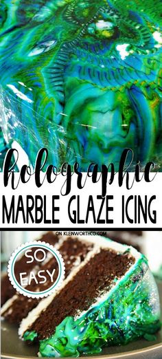 this marble glaze icing is so easy to make and it's perfect for cake decor