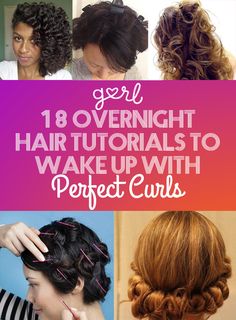 18 Overnight Hair Tutorials That Will Let You Wake Up With Perfect Curls Overnight Hair, Hair Overnight, Curly Hair Overnight, Overnight Hairstyles, Overnight Curls, Rockabilly Hair, Hairstyles Curly, Perfect Curls, Good Hair Day