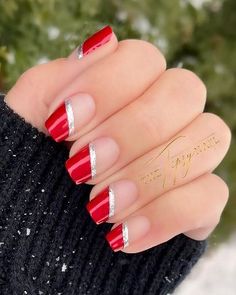 Dripping In Diamonds, Pedicure Nail Designs, Red Christmas Nails, Holiday Nail Designs, Nail Art Trends, Christmas Gel Nails