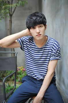 It's summer, why not a striped shirt for the guys! Stripe T Shirt, The Guys, Striped Shirt, Korean Fashion, T Shirt