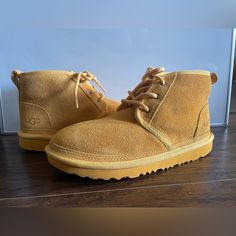 Women Ugg Boot Yellow Nwot No Box Size 4 Fits A Women 6.5 Authentic Classic Yellow Boots With Round Toe, Classic Yellow Round Toe Boots, Classic Yellow Lace-up Boots, Yellow Lace-up Casual Boots, Casual Yellow High-top Boots, Casual Yellow Boots, Ugg Neumel Boots, Ugg Boot, Ugg Neumel