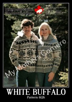 two people wearing ugly sweaters with the caption white buffalo