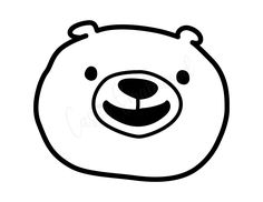 polar bear face template for preschool free printable pdf Animal Templates