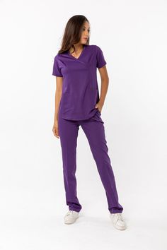 Smart Buys! Comfortable Purple Scrub Set, Nurse Uniform, Elasticated Doctor Dentist RN MSN DPT Scrub Set, Arnp Np Slim Medical Uniform, B10202VC starting from £61.00 See more. 🤓 #PersonalizedScrub #ScrubPants #DoctorScrubUniform #ScrubSet #ScrubTop #UniformForWomen #DentalScrubSet #MedicalClothes #MedicalOutfit #ScrubForNurses Purple Uniform, Beauty Scrubs Uniform, Purple Scrubs Outfit, Purple Scrubs Uniform, Galaxy Blue Scrubs, Nurse Outfit Scrubs, Doctor Scrubs, Dental Scrubs