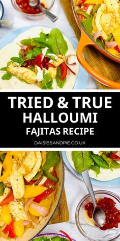 this is an image of fried and true hallouumii fajitas recipe