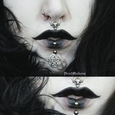 Graphic Makeup, Swag Makeup, Dope Makeup, Edgy Makeup, Black Makeup, Black Lips, Gothic Makeup, Goth Makeup