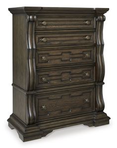 A luxurious traditional style, the Maylee chest has a dark wood finish and spacious storage. Traditional Living Room Sets, Formal Dining Set, Formal Dining Tables, Microfiber Sectional, Traditional Table, Mirrored Nightstand, Leather Living Room Set, Dining Sets Modern, Traditional Chairs