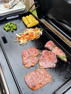 Skirt steak is perfect for griddling up a tasty family dinner. In this recipe, you’ll make a super-simple marinade to tenderize the beef and add a ton of flavor before grilling it up. My whole fam drools when we make it! | sipbitego.com Cooking Skirt Steak, Griddle Recipes, Griddle Cooking, Sous Vide Recipes, Sous Vide Cooking, Bbq Meat, Steamed Broccoli, Cooking Guide