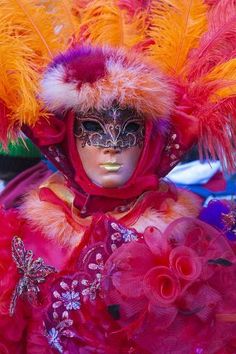 size: 36x24in Photographic Print: Colourful mask and costume of the Carnival of Venice, famous festival worldwide, Venice, Veneto, It by Roberto Moiola : Venice Mask, Carnival Of Venice, Venetian Masquerade, Venetian Masks, The Carnival, Carnival Masks, Masquerade Mask, Cover Photos, High Quality Art Prints