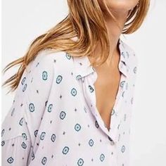 Printed Oversize Light Weight Lounge Top. Orig $78 Chic Sleep Tops For Spring, Chic Spring Sleep Tops, Chic Spring Tops For Sleep, Free People Lounge, Lounge Top, Free People Intimates, Women's Intimates, Free People, Lounge