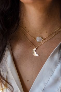 Moon Shaped Brass Necklace For Gift, Moon-shaped Brass Necklace For Gift, Gold Hammered Half Moon Jewelry, Hammered Gold Half Moon Jewelry, Half Moon Brass Necklace For Gift, Delicate 14k Gold-filled Hammered Jewelry, Delicate Hammered 14k Gold Filled Jewelry, Delicate Hammered 14k Gold-filled Jewelry, Hand Forged Moon Shaped Gold Jewelry