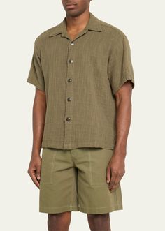 Find GREG LAUREN Linen Button-down Shirt on Editorialist. Greg Lauren sport shirt made of softly textured linen Spread collar Button front closure Short sleeves Relaxed fit Unlined Dry clean Made in USA Greg Lauren, Mens Linen, Sport Shirt, Sports Shirts, Button Downs, Made In Usa, Button Down Shirt, Dry Clean, Short Sleeves