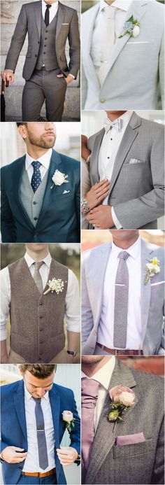 men's suits and ties are all different colors, but the one in the photo is