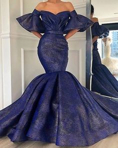 Dona Matoshi, Nigerian Party, Off Shoulder Evening Dress, African Prom Dresses, Gold Mermaid, Mermaid Evening Dress, Engagement Ideas, Off Shoulder Fashion, African Print Fashion Dresses