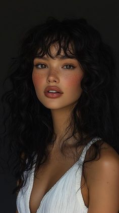 How To Accentuate Your Features, Eastern European Makeup, Bronze Natural Makeup, Boho Makeup Looks, Pretty Blonde Women, Latino Hair, Black Haired Woman, South Asian Women, Types Of Hairstyles