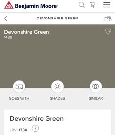 the website for devonishire green, which has been updated to include several different colors