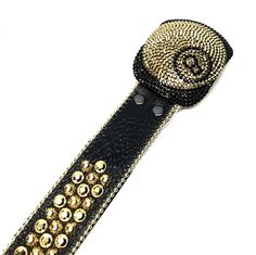 b.b. Simon '8 Ball' black & gold Crystal Belt - Dudes Boutique Bb Simon Belts, Bb Simon Belt, Crystal Belt, Year Of Dates, Gold Crystal, 8 Weeks, Italian Leather, Pay Attention, 20 Years