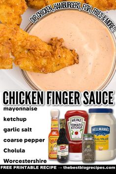 chicken finger sauce with mayonnaise and garnish recipe