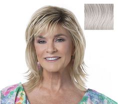 Toni Brattin Stylish Shag Mid-Length Wig - QVC.com Shag Wigs, Shag Wig, Long Hair Wigs, Styling Guide, Quality Wigs, Short Curly Styles, Wispy Bangs, Ponytail Extension, Lace Material