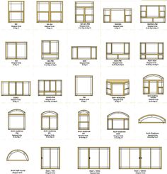 various types of windows and doors