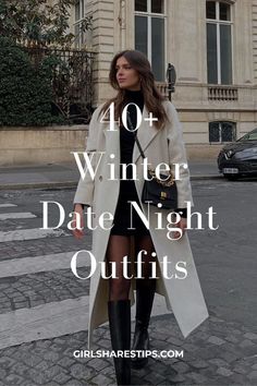 Winter Outfits For Night Out, Boots Outfit Night Out, Black Pants Outfit Elegant, Cold Winter Night Outfit, Aspen Night Outfit, Classy Winter Outfits Chic Elegant, Chicago Date Night Outfit, Winter Outfits For Party, Date Outfit Winter Night