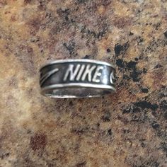 Sterling Silver Stamped Good Condition Made Size Correction Size 9 Nike Ring, Nike Silver, Nike Accessories, Mens Accessories Jewelry, Accessories Vintage, Vintage Accessories, Men's Nike, Vintage Sterling Silver, Nike Men