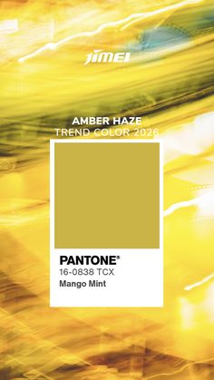 the pantone color is yellow and green