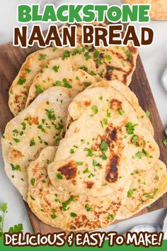 the recipe for black stone naan bread is easy to make