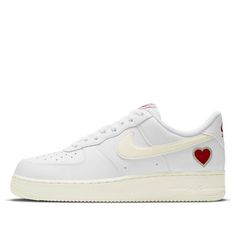 This Nike Air Force 1 "Valentine's Day" is built with a white chocolate palette on key components of the shoe. It features a brandishes with a heart-shaped patch complete with embossed logo hits. SKU: DD7117-100 Release Date: Apr 19, 2021 Color: Light Violet/White/Black (AF1/SNKR) Black Af1, Chocolate Palette, Light Violet, Nike Air Force 1 Low, Air Force 1 Low, Nike Air Force 1, Embossed Logo, Stylish Sneakers, Air Force 1