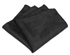 "Black Pocket Square. Davids Bridal Black Pocket Squares. Black Handkerchief. Black Hanky for Wedding Groomsmen Groom. Size: 25cm x 25 cm (Approx 10\"x10\") Type: Paisley Fabric: Silk Color: black Slim Width Tie : 58\" x 2.75\" Standard Width Tie : 58\" x 3.25\" Extra Long Length Tie : 63\" x 3.25\" Children Tie : 48\" x 2.75\" Matching Pocket Square measures 10\"x 10\" Matching Self Tie Bowtie with Adjustable Strap Fit to Collar Size : 14 in ~ 20 in For Paisley and Floral Items: https://www.ets Elegant Black Handkerchiefs For Business, Elegant Black Business Handkerchiefs, Classic Black Pocket Square For Wedding, Burgundy Pocket Square, Black Handkerchief, Black Pocket Square, Paisley Color, Handkerchief Men, Leather Suspenders