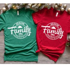 This Christmas Family shirt is the perfect shirt for the holiday season! Our Family Christmas graphic tee is great for matching Christmas pajamas. AT CHECKOUT: (1) Shirt Size (2) Shirt Color (PICTURED: Kelly Green and Red) This listing is for a shirt only; any other items pictured are not included.  SHOP POLICIES  ❀ Please LAUNDER inside out on gentle cycle to ensure longevity. Iron inside out. ❀ See the listing photos for the SHIRT SIZING CHARTS and order accordingly. Shirts will be produced in the size the customer selects and this shop is not responsible for replacing/refunding shirts due to customer ordering wrong size. The t-shirts are unisex, so if you prefer a more fitted look for the t-shirt, you may want to size down 1 size. ❀ Our CURRENT PRODUCTION TIME is located at the top of t Christmas Cousin Shirts, Christmas Cousin Crew Shirts, Cousin Crew Christmas Shirts, Cousin Christmas Shirts, Cousins Sleepover, Christmas Matching Shirts, Christmas Cookie Shirt, Christmas Sleepover, Christmas Pajamas Family