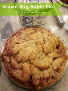 an apple pie sitting on top of a table