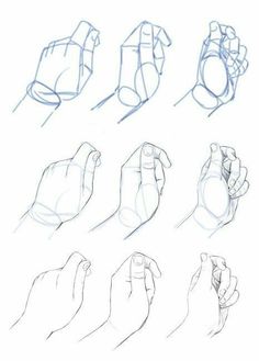 the hands are drawn in different ways