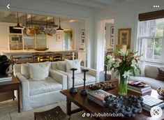 Hamptons House Living Room, Hamptons House Aesthetic Interior, Hamptons Cottage Interior, Family Home Aesthetic, Hampton Living Room, Ceiling Trim, Hamptons House, Home Tours