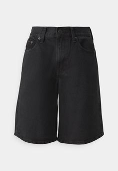 GAP JORT ALCOTT - Denim shorts - black Womens Streetwear, Long Denim Shorts, Short Noir, German Style, Black Jean Shorts, Short En Jean, Long Shorts, Denim Trousers, Streetwear Women